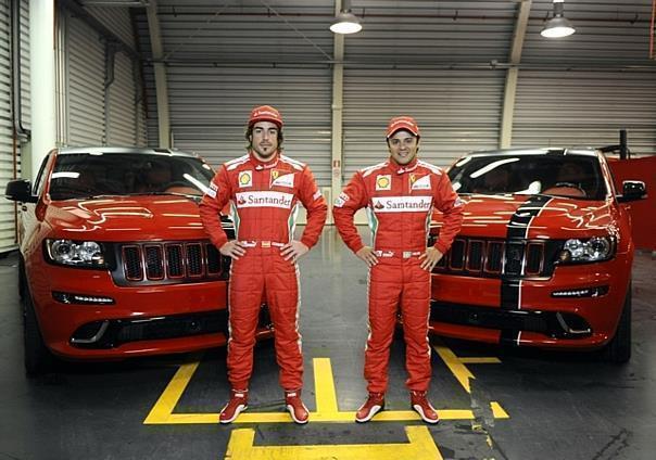 Formel 1 Piloten und Ferrari-‚Botschafter Fernando Alonso und Felipe Massa.